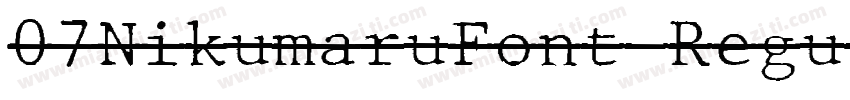 07NikumaruFont Regul字体转换